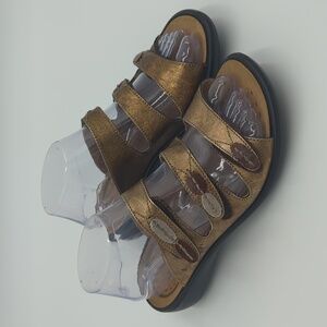 Romika Ibiza 66 boho Strap Sandals 7 Women's Metallic Brown resortwear comfort